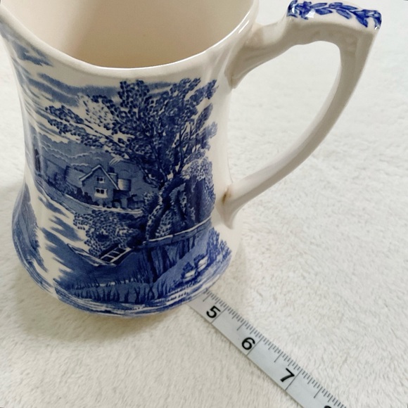 Alfred Meakin “Tintern” Blue White Transferware Pitcher England 1950s 28oz - Picture 16 of 16